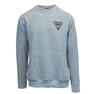 Utah State USU Gray Ribbed Crew Sweatshirt